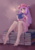 Size: 1000x1419 | Tagged: safe, artist:looooofa, twilight sparkle, human, original species, youkai, g4, barefoot, barely pony related, clothes, crossover, feet, patchouli knowledge, pixiv, skirt, toes, touhou, twichouli, upskirt denied