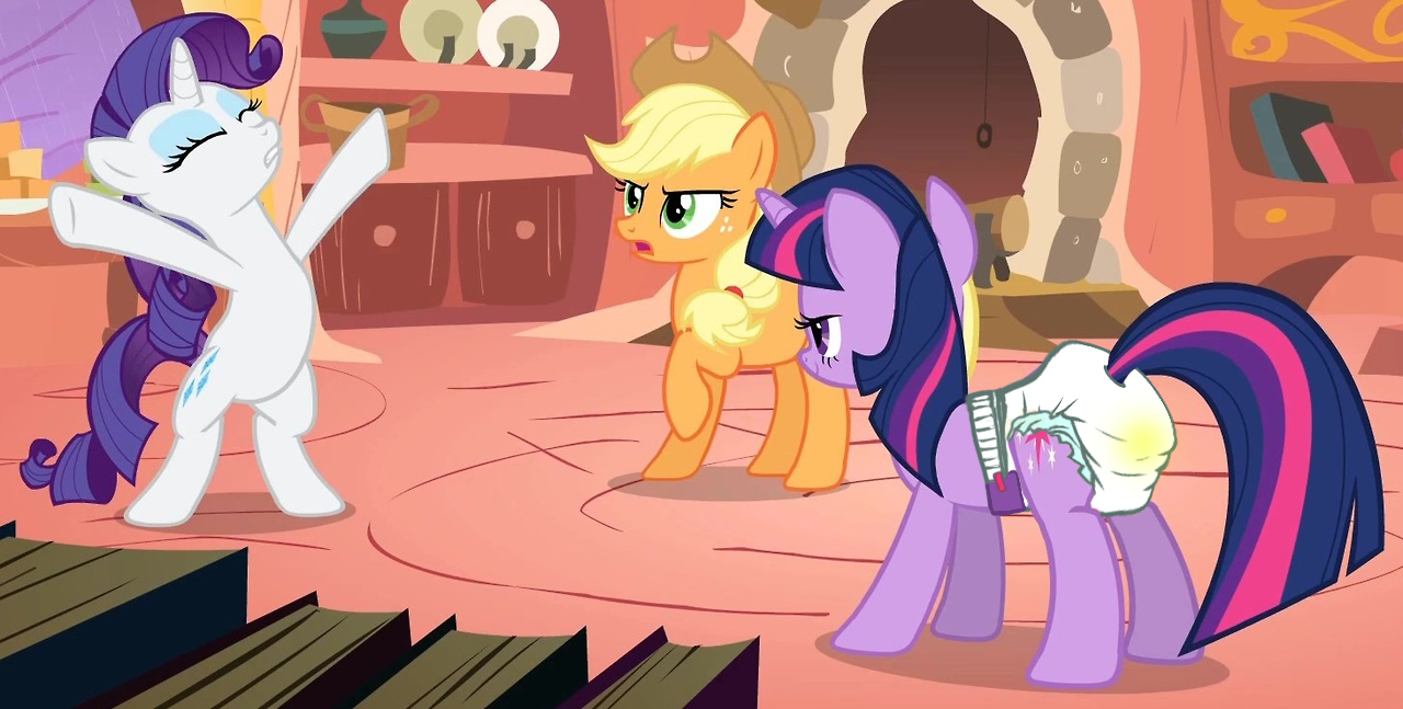 Mlp Rarity Poop #818756 - questionable, edit, screencap, applejack, rarity, twilight ...