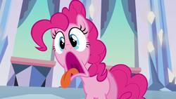 Size: 1280x720 | Tagged: safe, screencap, pinkie pie, earth pony, pony, g4, games ponies play, season 3, faic, female, funny, funny face, mare, pinkie pie is best facemaker, solo, tongue out