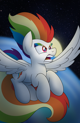 Size: 3375x5175 | Tagged: safe, artist:drawponies, rainbow dash, g4, crossover, dragon ball, dragon ball z, female, solo, super rainbow dash