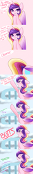 Size: 1280x6720 | Tagged: safe, artist:sugarberry, princess cadance, g4, :t, ask-cadance, balcony, comic, crystal empire, dialogue, eyes closed, floppy ears, heart, open mouth, smiling, tumblr, wide eyes, yelling