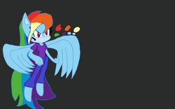 Size: 1280x800 | Tagged: safe, artist:sonaleethehedgehog23, rainbow dash, anthro, unguligrade anthro, g4, female, solo, sonic the hedgehog (series), sonicified, style emulation