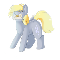 Size: 2048x2048 | Tagged: safe, artist:sarehkee, derpy hooves, pegasus, pony, g4, female, high res, letter, mare, solo