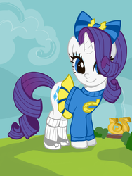 Size: 480x640 | Tagged: safe, artist:wan, rarity, equestria girls, g4, bow, cheerleader, clothes, female, shoes, skirt, socks, solo, wondercolts