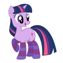 Size: 1000x1000 | Tagged: safe, artist:peternators, twilight sparkle, pony, unicorn, g4, clothes, female, legitimately amazing mspaint, mare, ms paint, simple background, socks, solo, striped socks, transparent background, unicorn twilight