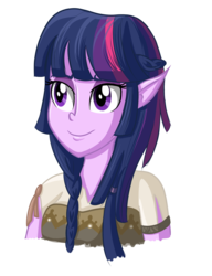 Size: 1440x1872 | Tagged: safe, artist:thecheeseburger, twilight sparkle, elf, equestria girls, g4, elf ears, female, solo, unicorns as elves