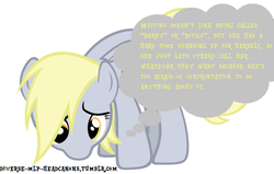 Size: 640x408 | Tagged: safe, derpy hooves, pegasus, pony, g4, diverse-mlp-headcanons, female, headcanon, mare, op is a duck