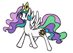 Size: 1200x872 | Tagged: safe, princess celestia, g4, female, solo, tongue out