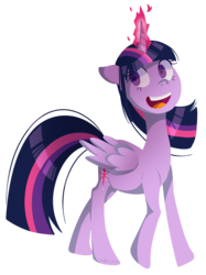 Size: 756x1013 | Tagged: safe, artist:zihette, twilight sparkle, alicorn, pony, g4, female, magic, mare, solo, twilight sparkle (alicorn)