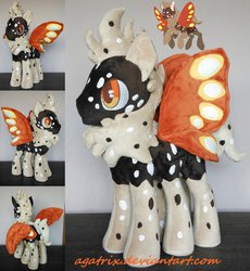 Size: 1280x1392 | Tagged: safe, artist:agatrix, oc, oc only, oc:pepper dust, mothpony, original species, daily deviation, irl, multiple legs, multiple limbs, photo, plushie