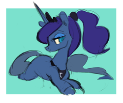 Size: 1280x1075 | Tagged: safe, artist:verrmont, princess luna, alicorn, pony, lunadoodle, g4, female, solo, wingless