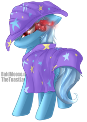 Size: 1705x2385 | Tagged: safe, artist:baldmoose, trixie, pony, unicorn, g4, corrupted, female, glowing eyes, mare, solo, sombra eyes