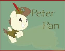 Size: 454x359 | Tagged: safe, artist:kimomo, pound cake, g4, disney, halloween, male, nightmare night, peter pan, solo