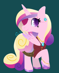 Size: 900x1125 | Tagged: safe, artist:rivalcat, princess cadance, g4, clothes, female, solo