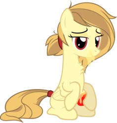 Size: 3103x3269 | Tagged: safe, artist:zacatron94, oc, oc only, oc:alice goldenfeather, g4, apple, apple juice, bedroom eyes, high res, solo