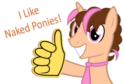 Size: 3244x2223 | Tagged: safe, artist:zacatron94, oc, oc only, oc:think pink, foam finger, high res, simple background, solo, transparent background, vector
