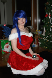 Size: 1280x1920 | Tagged: safe, artist:amaranthialunaris, princess luna, human, g4, christmas, cosplay, irl, irl human, photo, solo