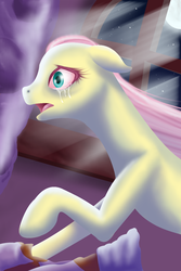Size: 976x1464 | Tagged: safe, artist:freyiejj, fluttershy, g4, bloodshot eyes, crepuscular rays, crying, female, nightmare, solo, surreal