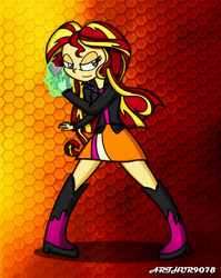 Size: 1026x1291 | Tagged: safe, artist:arthur9078, sunset shimmer, equestria girls, g4, female, magic, solo