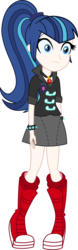 Size: 500x1595 | Tagged: safe, artist:alkonium, shining armor, sonata dusk, equestria girls, g4, clothes, clothes swap, gleaming shield, high ponytail, long hair, palette swap, ponytail, recolor, rule 63, shining sonata, simple background, skirt, solo, transparent background, vector