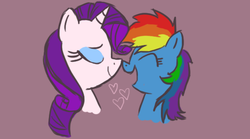 Size: 525x291 | Tagged: safe, rainbow dash, rarity, g4, female, lesbian, ship:raridash, shipping