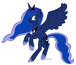 Size: 700x600 | Tagged: safe, artist:anjevalart, princess luna, g4, female, solo