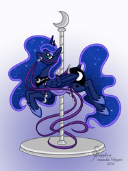 Size: 4448x5931 | Tagged: safe, artist:sapphireiceangel, princess luna, g4, absurd resolution, bridle, carousel, female, saddle, solo