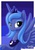 Size: 955x1351 | Tagged: safe, artist:mysticalpha, princess luna, alicorn, pony, g4, bedroom eyes, bust, female, looking at you, mare, portrait, s1 luna, smiling, solo