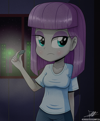 Size: 1784x2162 | Tagged: safe, artist:the-butch-x, boulder (g4), maud pie, equestria girls, g4, my little pony equestria girls: rainbow rocks, female, solo