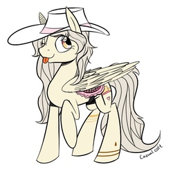 Size: 530x525 | Tagged: safe, artist:casualcolt, oc, oc only, oc:nevada, pegasus, pony, female, hat, mare, solo