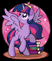 Size: 1848x2157 | Tagged: safe, artist:thebrokencog, twilight sparkle, alicorn, pony, g4, book, female, mare, solo, twilight sparkle (alicorn)