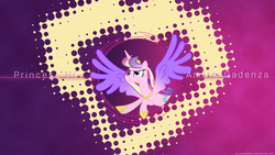 Size: 1920x1080 | Tagged: safe, artist:90sigma, artist:djthunderbolt, princess cadance, alicorn, pony, g4, female, flying, solo, vector, wallpaper