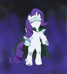 Size: 1356x1500 | Tagged: safe, artist:melynxe, rarity, pony, g4, bipedal, cloak, clothes, crossover, female, solo, yu-gi-oh!