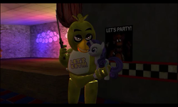 Size: 800x480 | Tagged: safe, rarity, g4, chica, five nights at freddy's, knife