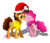 Size: 3500x3000 | Tagged: safe, artist:mimijuliane, cheese sandwich, pinkie pie, earth pony, pony, g4, christmas, clothes, eyes closed, female, hat, high res, holiday, holly, holly mistaken for mistletoe, kissing, male, mistleholly, mistletoe, santa hat, scarf, ship:cheesepie, shipping, simple background, straight, transparent background