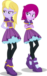 Size: 4000x6443 | Tagged: safe, artist:ambassad0r, fuchsia blush, lavender lace, equestria girls, g4, my little pony equestria girls: rainbow rocks, absurd resolution, background human, duo, simple background, transparent background, vector