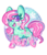 Size: 2160x2500 | Tagged: safe, artist:dolcisprinkles, minty, earth pony, pony, g3, g4, female, g3 to g4, generation leap, heart eyes, high res, simple background, solo, sparkly eyes, transparent background, wingding eyes, winter minty