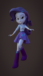 Size: 1080x1920 | Tagged: safe, artist:creatorofpony, artist:renderanon, rarity, equestria girls, g4, 3d, 3d model, blender, boots, bracelet, clothes, dreamworks face, female, jewelry, skirt, smiling, solo, t-shirt