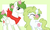 Size: 1024x615 | Tagged: safe, artist:xwhitedreamsx, oc, oc:gracidea, pony, shaymin, female, flower, flower in hair, male, mare, pokémon, ponified, stallion