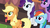 Size: 1280x720 | Tagged: safe, edit, edited screencap, screencap, applejack, rainbow dash, rarity, twilight sparkle, g4, inverted mouth, tongue out, varying degrees of want