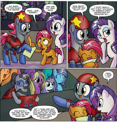 Size: 826x865 | Tagged: safe, artist:agnesgarbowska, idw, official comic, babs seed, rarity, shadowsmacks, oc, oc:agnes, pony, friends forever #13, g4, my little pony: friends forever, spoiler:comic, agnes garbowska, cute, idw advertisement, shadowsmack's mom, unnamed character, unnamed pony