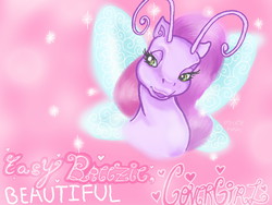 Size: 1280x960 | Tagged: safe, artist:pinkieposh, tiddly wink, breezie, g3, bedroom eyes, female, pun, solo