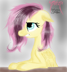 Size: 818x884 | Tagged: safe, artist:obstreperoussynapse, fluttershy, g4, emoshy