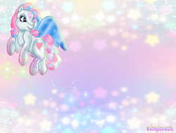 Size: 1024x768 | Tagged: safe, artist:pinkieposh, star catcher, g3, female, solo, sparkles, wallpaper