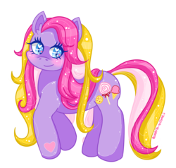Size: 2100x2000 | Tagged: safe, artist:audra-hime, triple treat, g3, female, heart, heart eyes, high res, simple background, solo, transparent background, wingding eyes