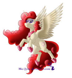 Size: 1280x1374 | Tagged: safe, artist:miz-jynx, twist, alicorn, pony, g4, alicornified, female, flying, glasses, older, race swap, solo, twisticorn