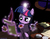 Size: 1650x1276 | Tagged: safe, artist:latecustomer, twilight sparkle, g4, bags under eyes, book, coffee, cookie, female, night, solo, tired