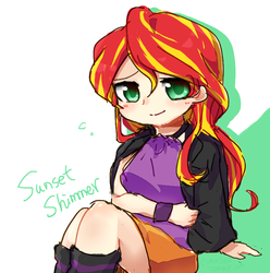 Size: 756x763 | Tagged: safe, artist:c-minded, sunset shimmer, equestria girls, g4, my little pony equestria girls: rainbow rocks, female, solo