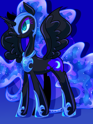 Size: 600x800 | Tagged: safe, artist:doba, nightmare moon, g4, female, pixiv, solo