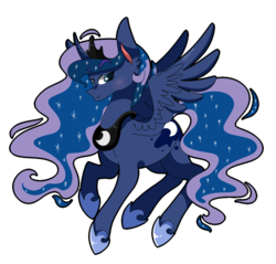 Size: 1185x1131 | Tagged: safe, artist:chic-coo, princess luna, g4, female, simple background, solo, spread wings, transparent background